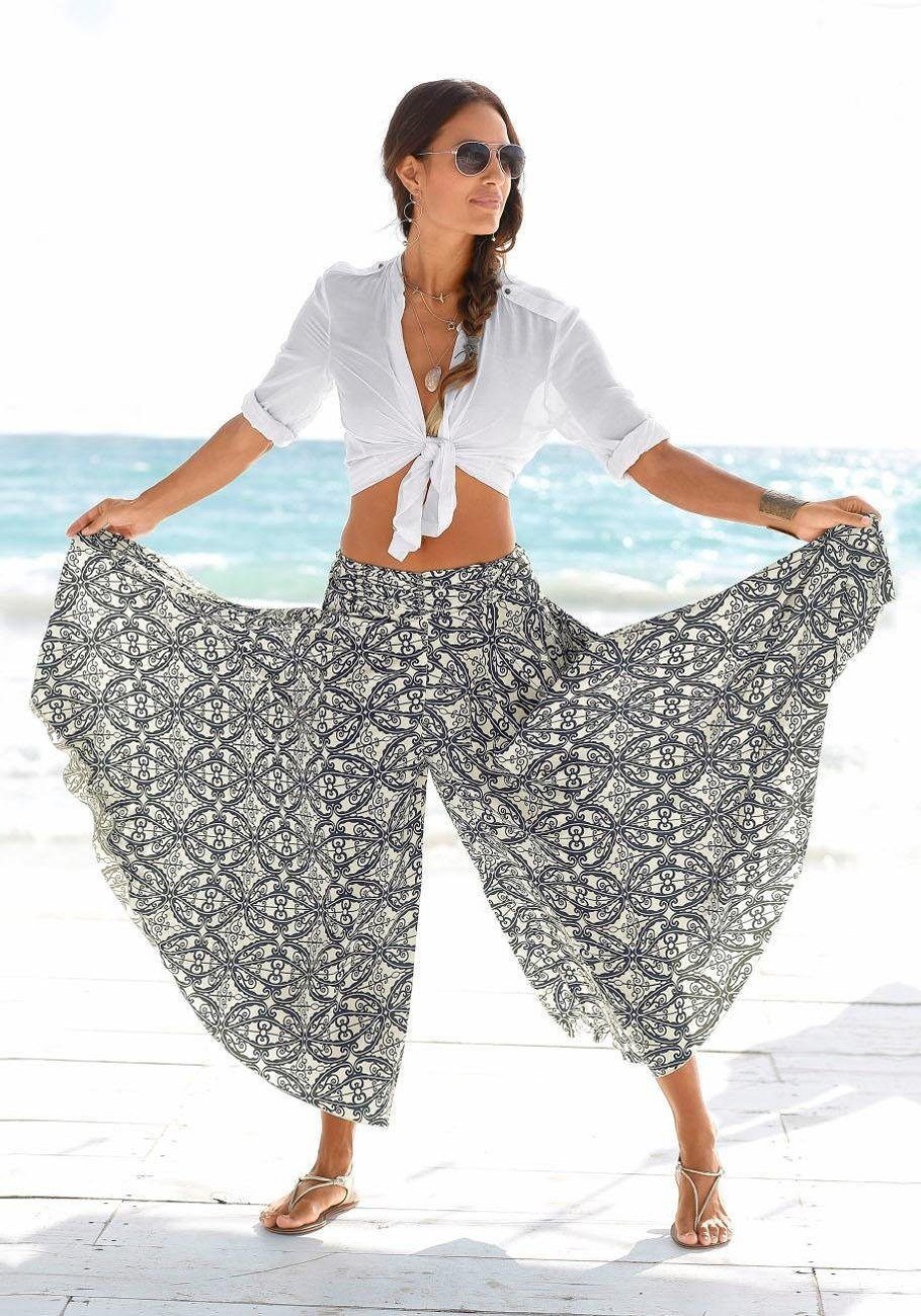 Printed Flared Skirt Pants