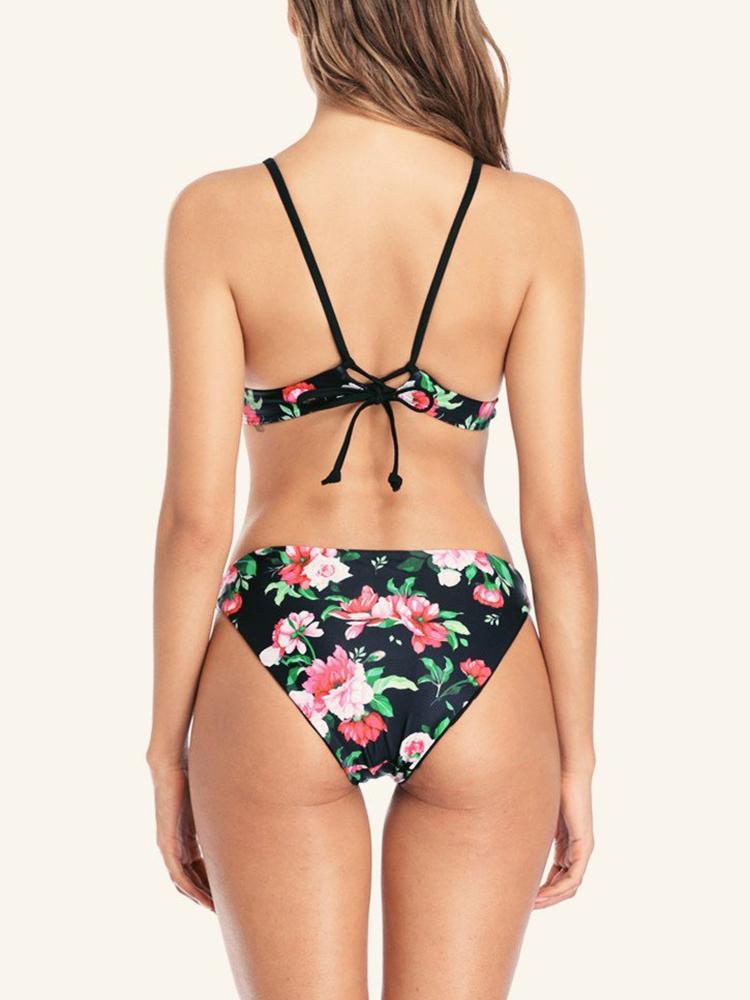 Printed Diamond Sexy Bikini Set