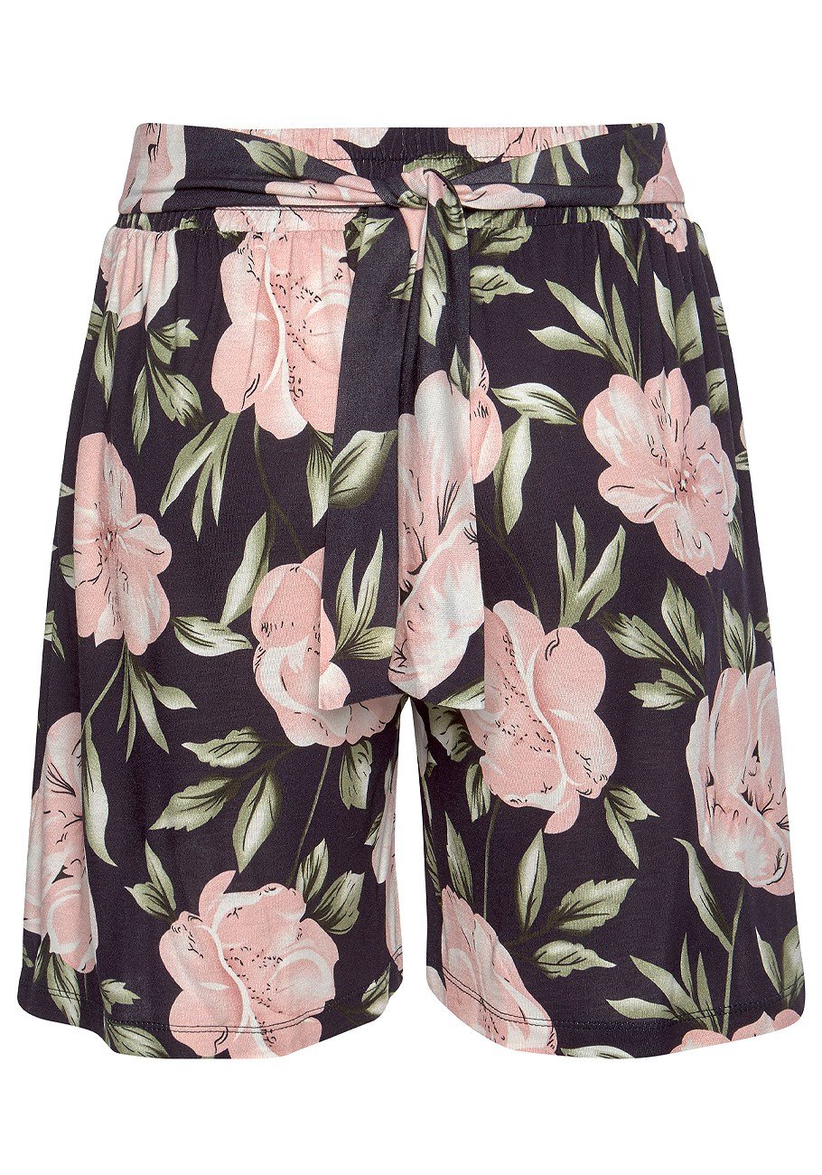 Floral Tie Waist Shorts