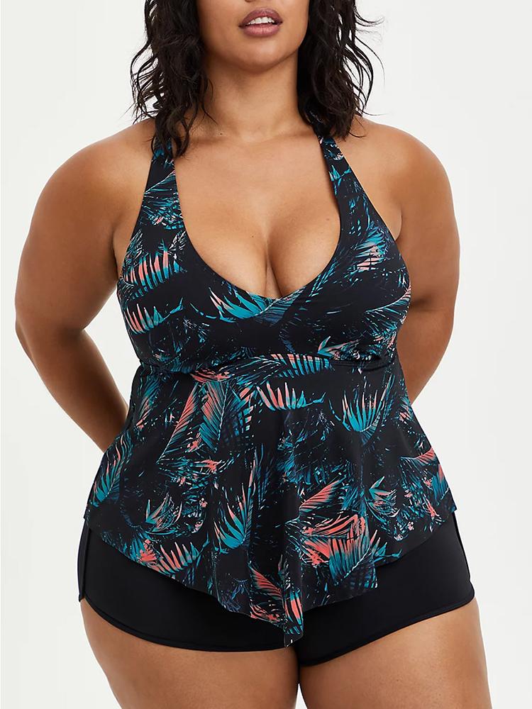 PALMS HANKY HEM SWIM TANKINI SET