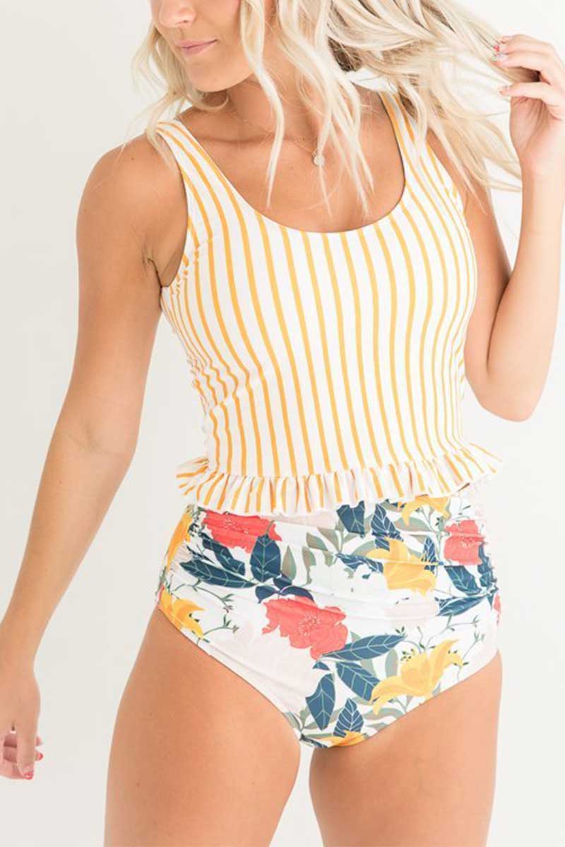 LITTLE RUFFLE TANKINI SET