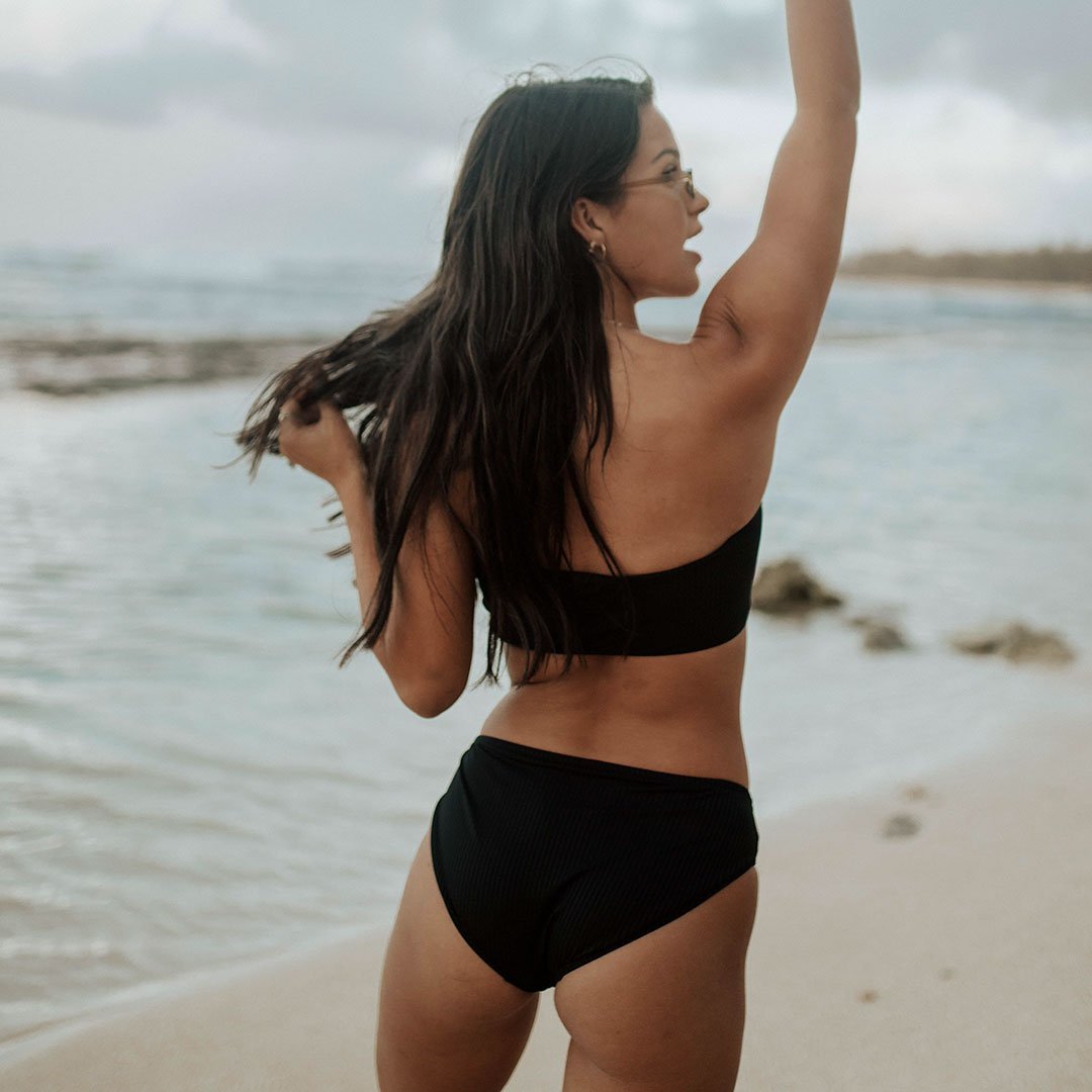 Simple All-Black Bikini Set