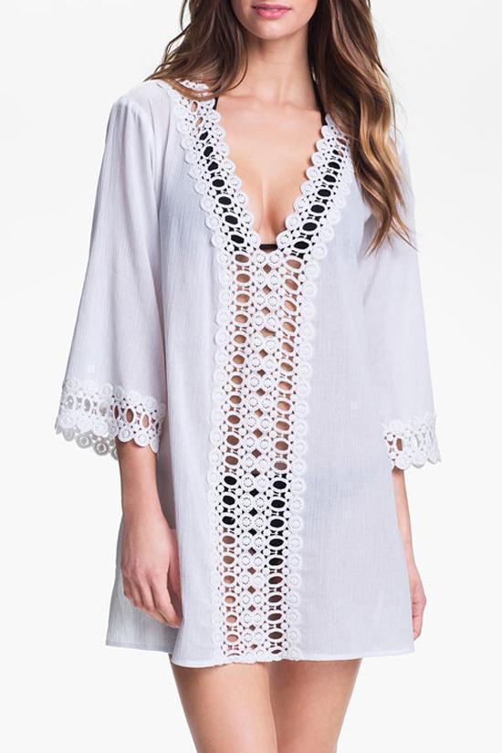 Plunging Tunic Cover Up