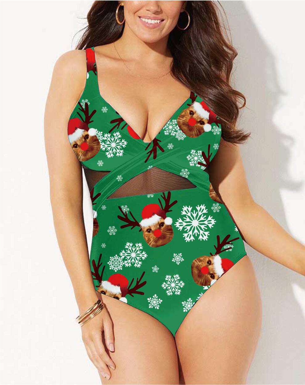 Reindeer Green Swimsuits