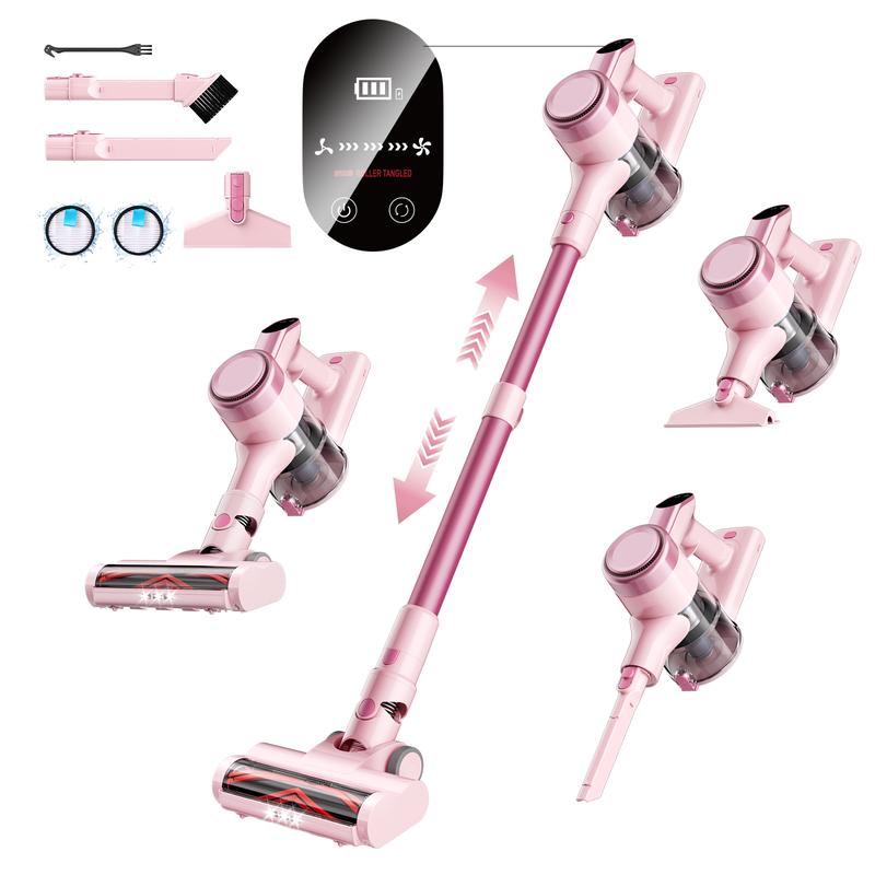 Homeika Cordless Vacuum Cleaner, 300W 23KPa Lightweight Stick Vacuum with 48mins Runtime Battery, 3 Suction, LED Display, Powerful Vacuum Cleaner with Sofa Brush for Hard Floor/Carpet/Pet Hair/Car