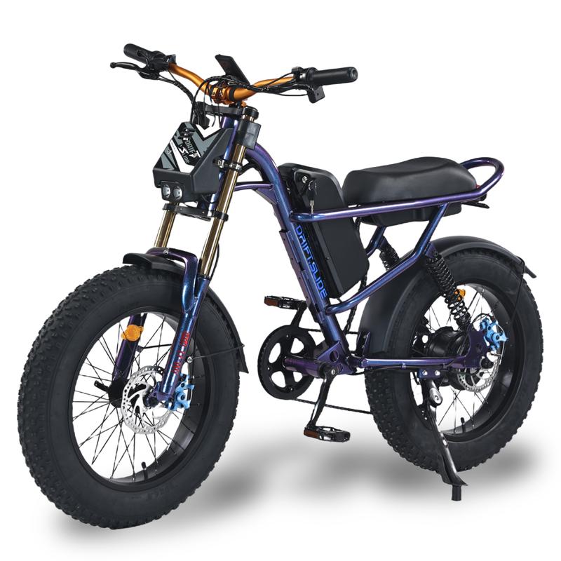 DRIFT.SLIDE 1500W Peak Power Electric Bike for Adults, 28 MPH 60 Miles Electric Moped Style Bike, 420.8 Ah UL 2849 Removable Ba8V ttery, 7 Speed 20