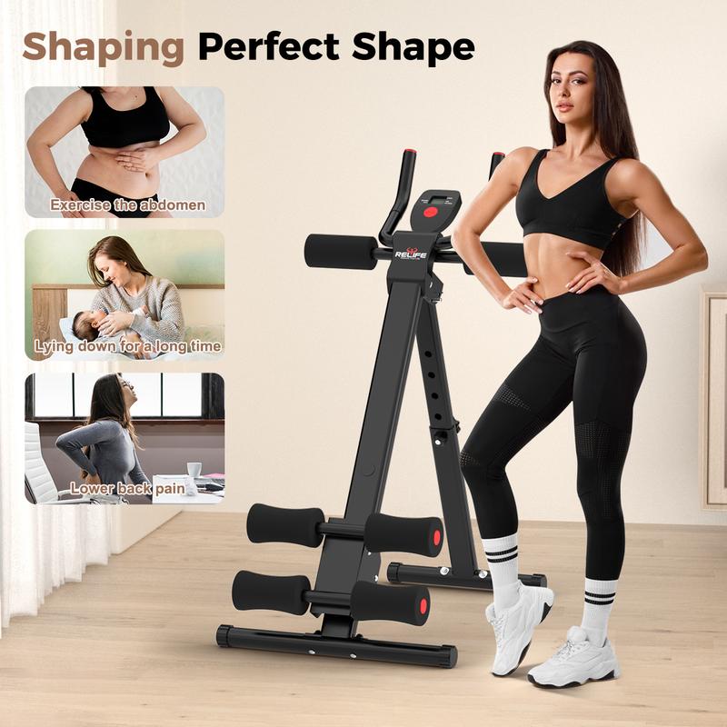 Relife Sports Ab Workout Equipment Adjustable Ab Machine Body Workout with Resistance Bands, Strength Training Exercise Equipment for Core & Abdominal dealsforyoudays