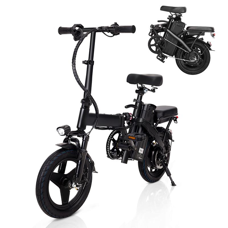 48V12Ah Electric Bike,400W Motor Folding Ebike,20+MPH Electric Bicycle with RemovableBattery, Commuting E-Bike, High Brushless Gear Motor