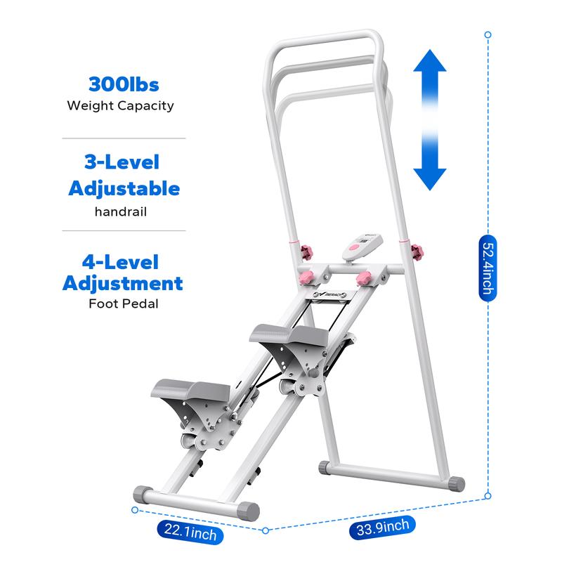 MERACH Stair Stepper with Handlebar for Full-Body Workout, 300LBS Capacity, Compact Cardio Climber Exercise Machine with Adjustable Pedals, Vertical Climber for Home Gym, dealsforyoudays