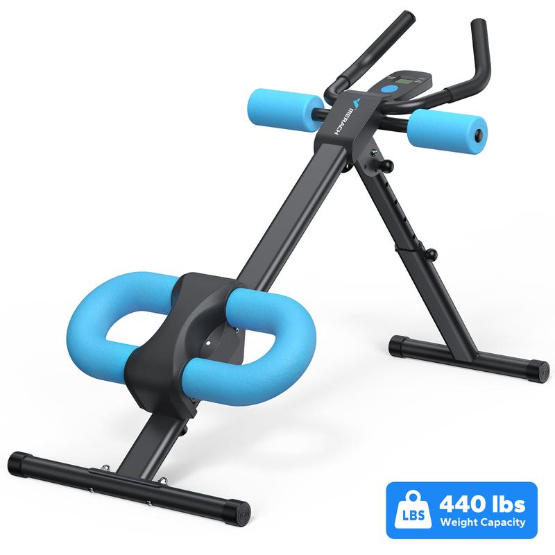 MERACH Adjustable Ab Trainer Machine with LCD Monitor, Foldable Ab Exercise Machine for abs, Arm, Leg, Buttocks Shaper, Core & Ab Trainer at Home Gym for Women, Workout Equipment, dealsforyoudays