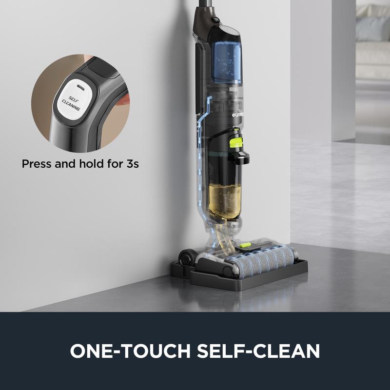 Eureka Cordless Wet Dry Hard Floor Cleaner, Self Cleaning, Smart Vacuum Mop for Multi-Surfaces, Perfect for Cleaning Sticky Messes, NEW400, Viral Cleaner Durable Household Items, 2 in 1 Vac Mop, Self-Propelled