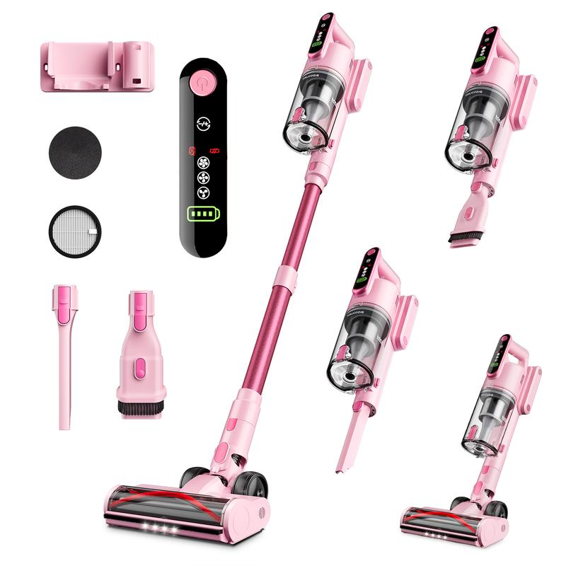 Trucozie Cordless Vacuum Cleaner, 45Kpa 50 Mins Runtime Self-Standing Stick Vacuum Cleaners for Home, Powerful Suction, Lightweight, LED Touch Screen 8 in 1 Vacuum for Pet Hair, Carpet, Hardwood Floor