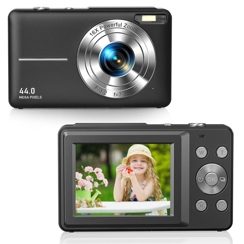 Mini Digital Cameras with 2.4 Inch Screen, Portable FHD 1080P Screen Portable Cameras, Mini Vintage Compact Camera for Vlogging, Photography & Video, Camera Electronics, Point Shoot Digital Camera with Wrist Strap, Men Gifts