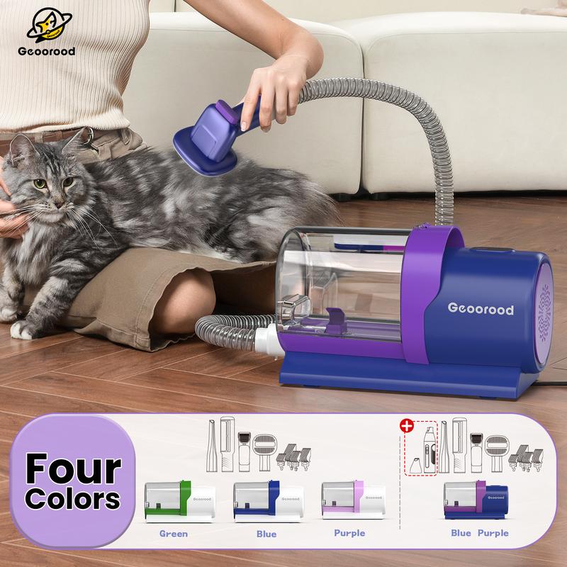Dog Grooming Vacuum Kit, Pet Grooming Vacuum with Clipper Nail Grinder, 2.5L Dust Cup Dog deshedding Vacuum Brush with 4-6 Pet Grooming Tools for Shedding Pet Hair, Home Cleaning