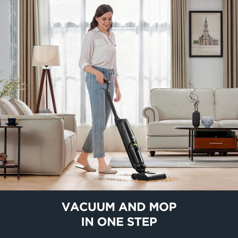 Eureka Cordless Wet Dry Hard Floor Cleaner, Self Cleaning, Smart Vacuum Mop for Multi-Surfaces, Perfect for Cleaning Sticky Messes, NEW400, Viral Cleaner Durable Household Items, 2 in 1 Vac Mop, Self-Propelled