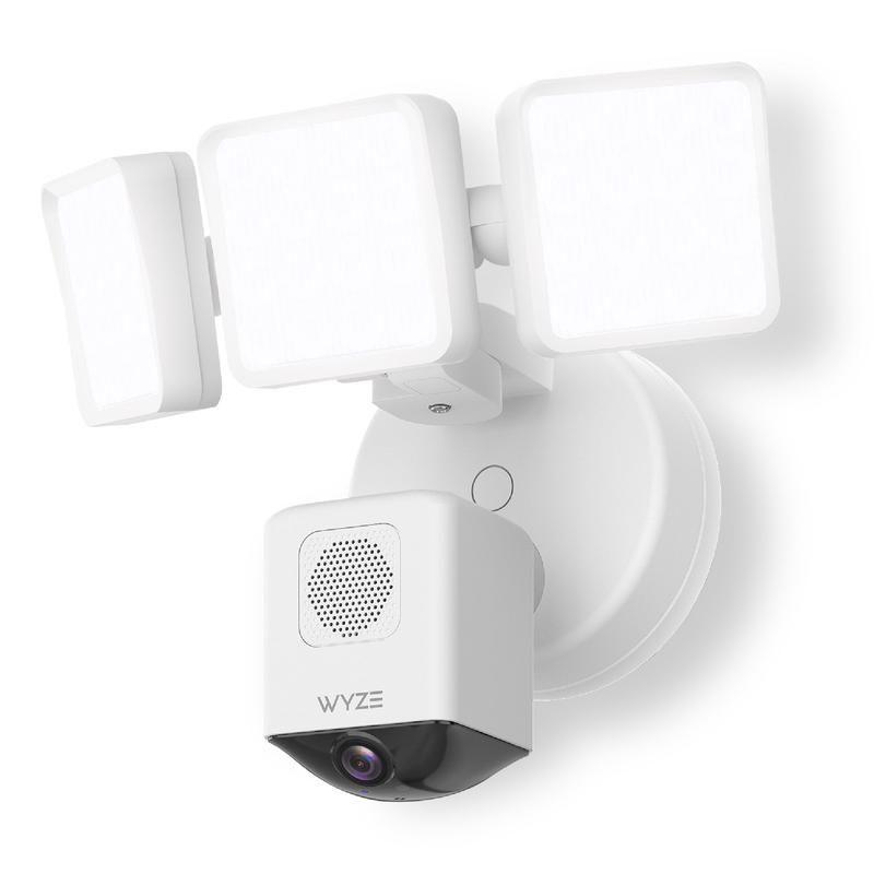 Wyze Cam Floodlight Pro — Hard-Wired 2K HD Outdoor Smart Security Camera, Adjustable 3000 Lumen LEDs, Color Night Vision, 180º View, Motion Detection