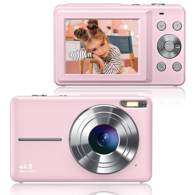 Mini Digital Cameras with 2.4 Inch Screen, Portable FHD 1080P Screen Portable Cameras, Mini Vintage Compact Camera for Vlogging, Photography & Video, Camera Electronics, Point Shoot Digital Camera with Wrist Strap, Men Gifts