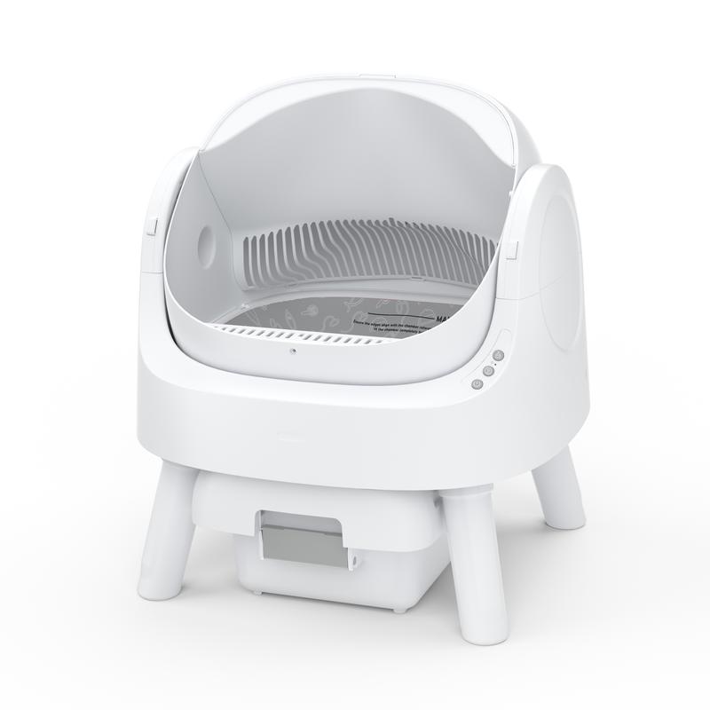 PetPivot AutoScooper 11 Open-Top Self-Cleaning Cat Litter Box,Odor-Free Waste Disposal includes Trash Bags
