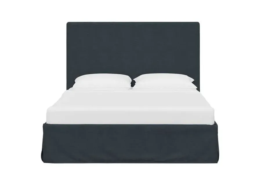 Juliet Slipcover Bed - Linen - Handcrafted - Blue