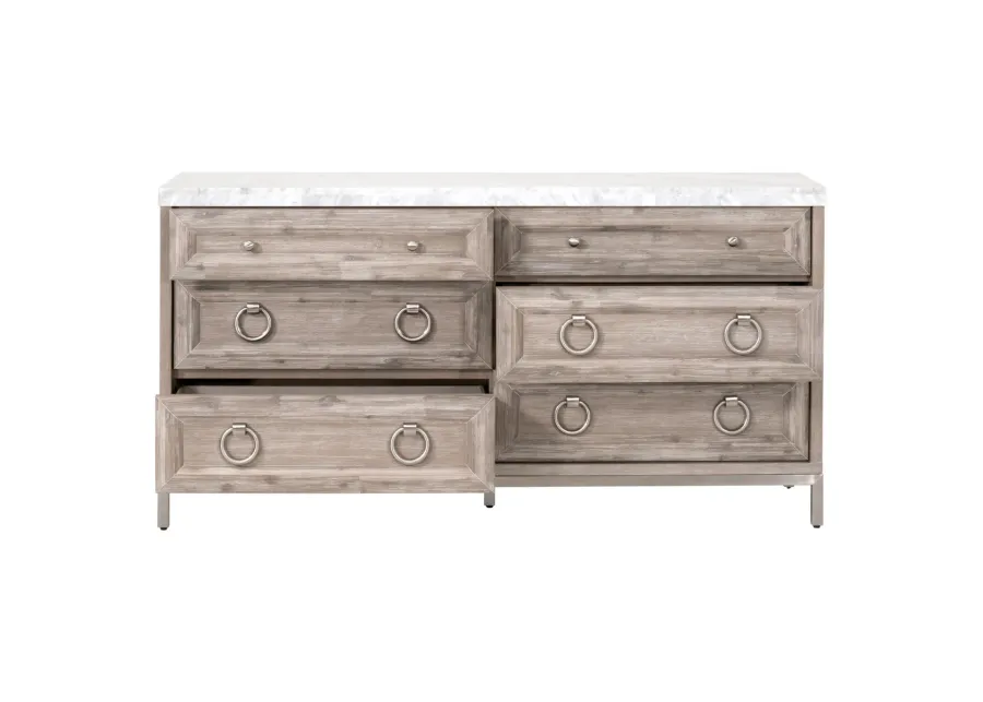 Azure Carrera 6-Drawer Double Dresser