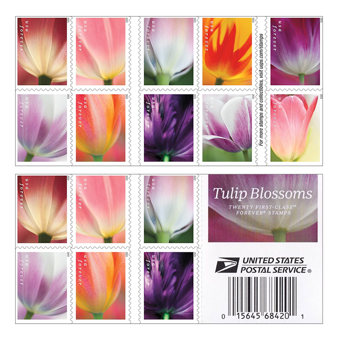 20 Botanical Art USPS Forever First Class Postage Stamps Beautiful Flower Bloom