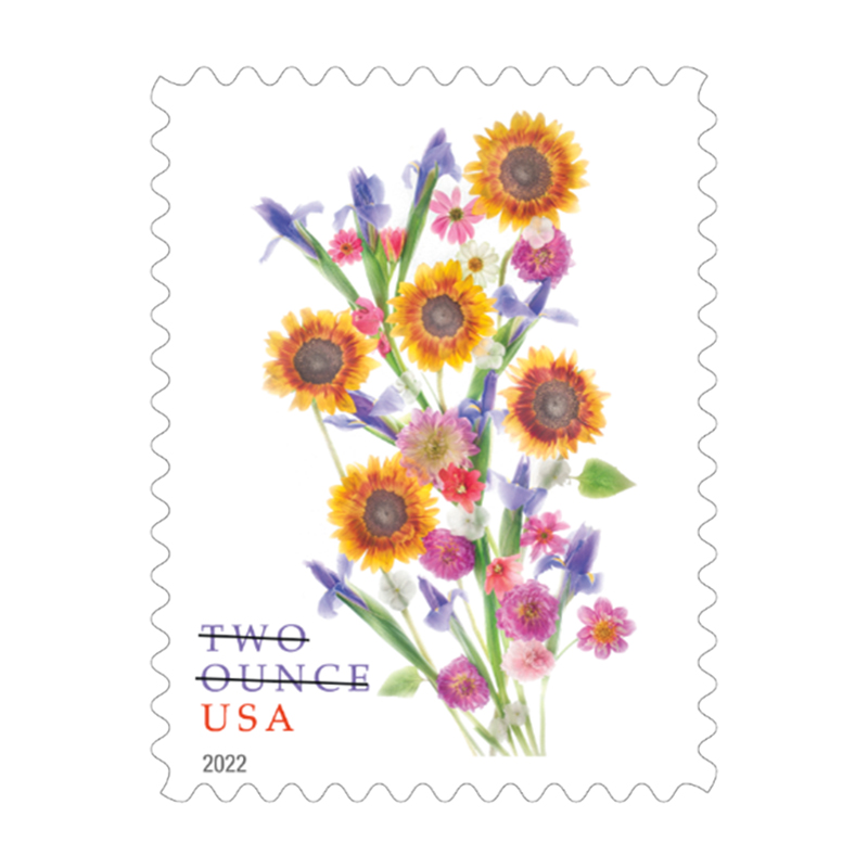 Sunflower Bouquet Stamps Two Ounce Rate Forever Postage