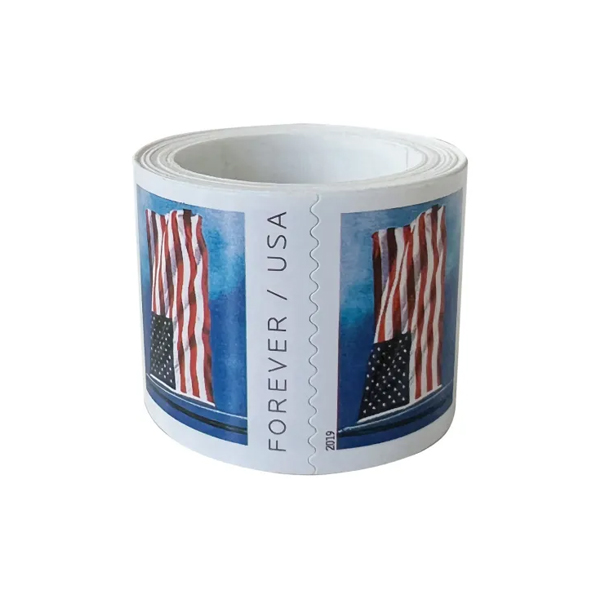 2019 u.s flag 1 roll of 100forever stamps