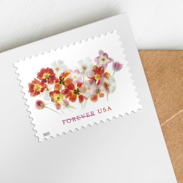 US Postal TULIPS Forever First Class Postage Mailing Stamps for Invitation Wedding Celebration