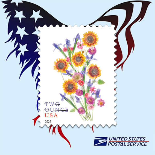 Sunflower Bouquet Stamps Two Ounce Rate Forever Postage
