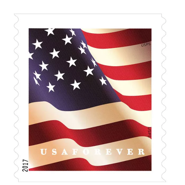 Forever Stamps First Class US Flag 2017 Stamps(Roll Of 100)