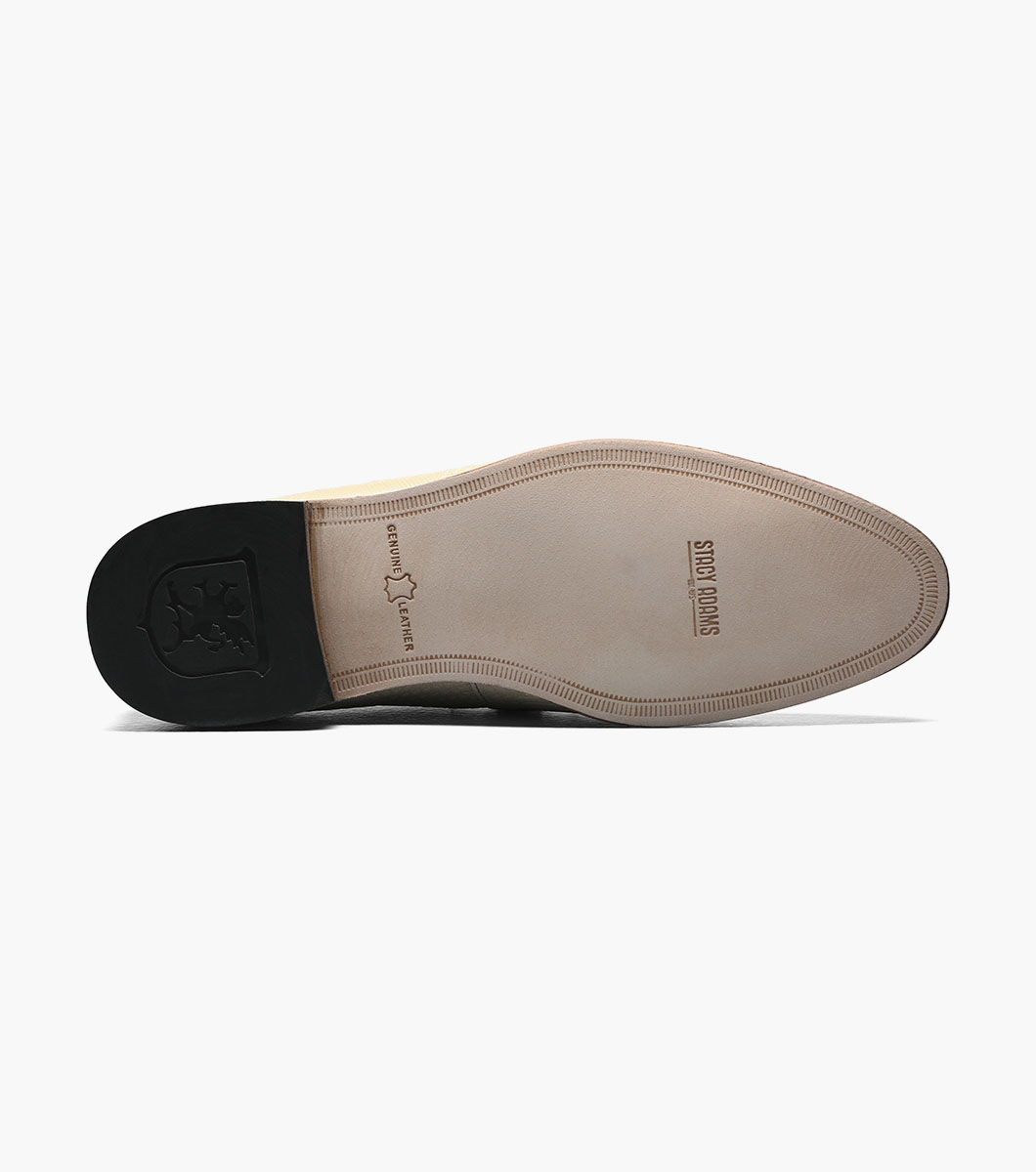 Bianchi Leather Sole Moc Toe Tassel Slip On