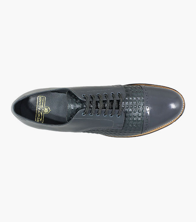 Madison Diamond Print Cap Toe Oxford