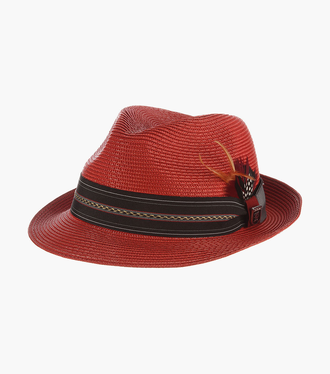 Runyon Fedora Poly Braid Pinch Front Hat