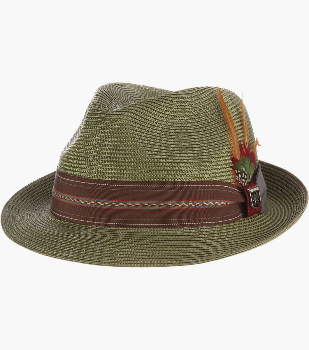 Runyon Fedora Poly Braid Pinch Front Hat