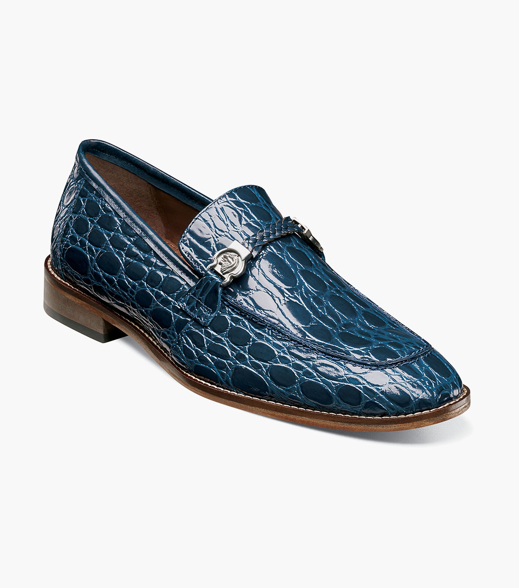 Bellucci Leather Sole Moc Toe Bit Slip On
