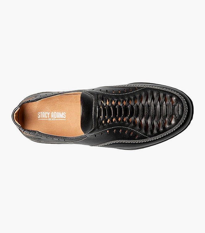 Ibiza Woven Vamp Moc Toe Slip On