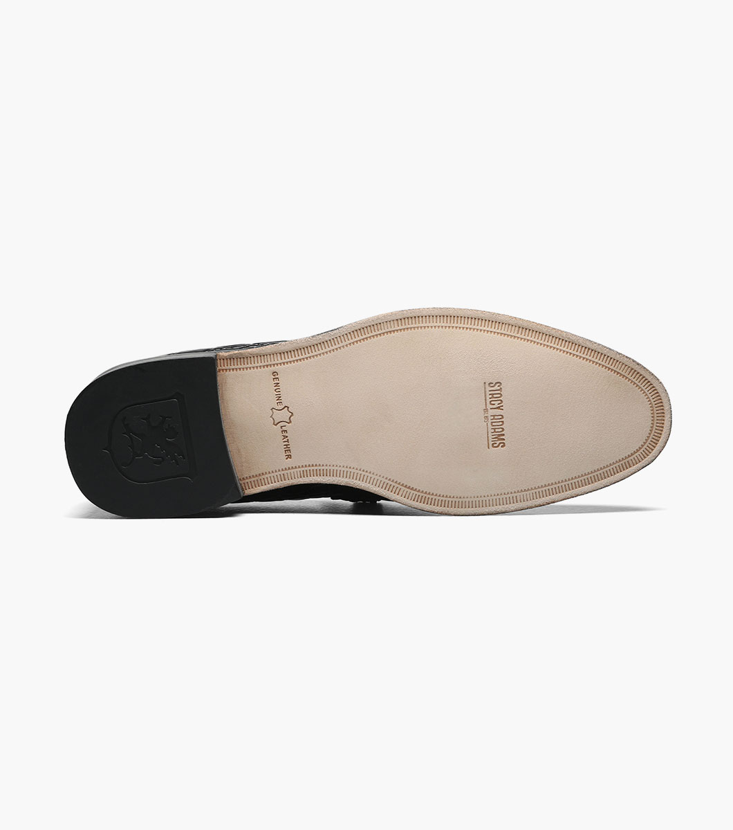 Bellucci Leather Sole Moc Toe Bit Slip On