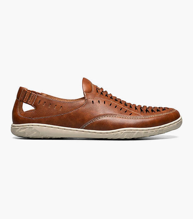 Ibiza Woven Vamp Moc Toe Slip On