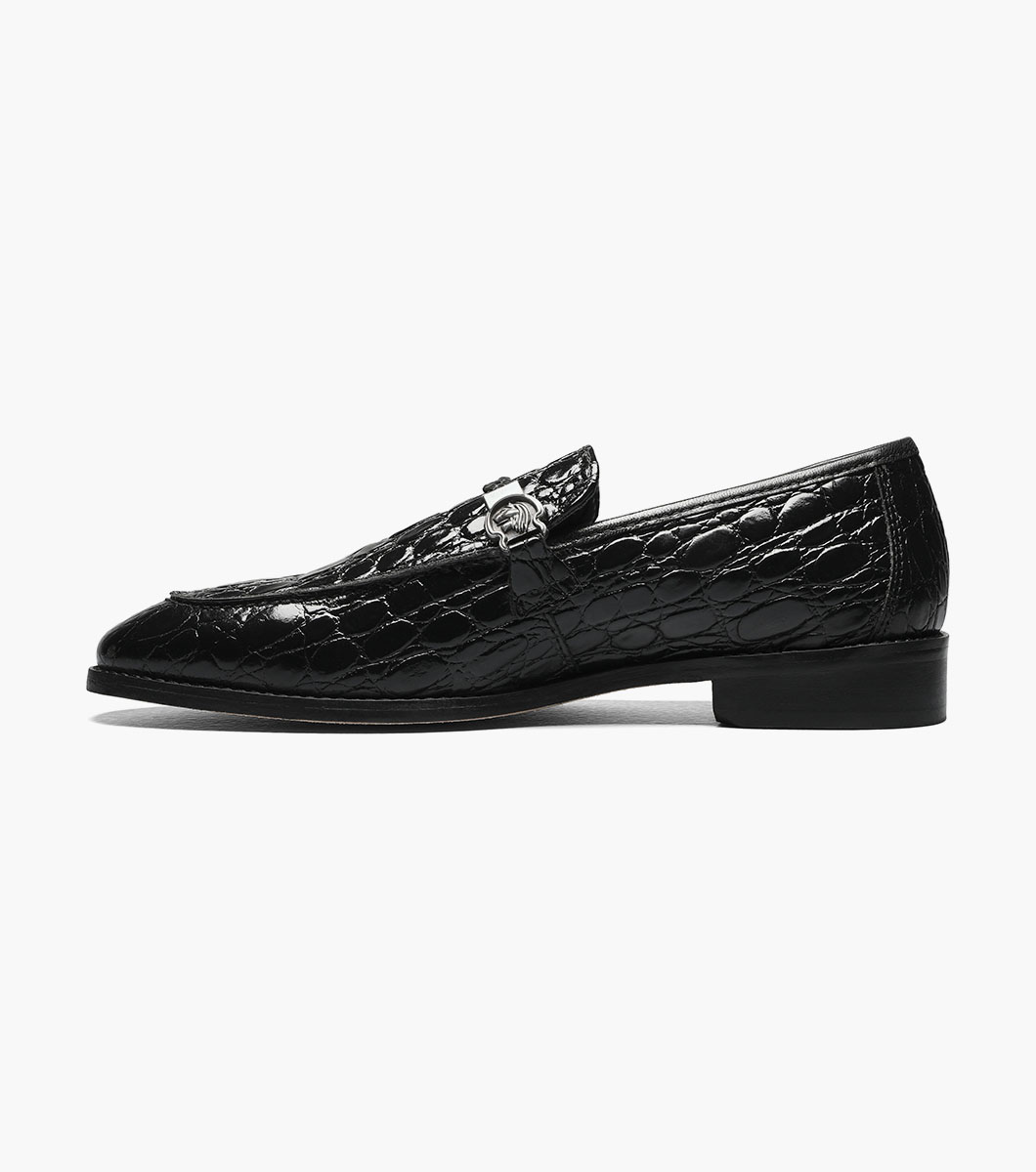 Bellucci Leather Sole Moc Toe Bit Slip On