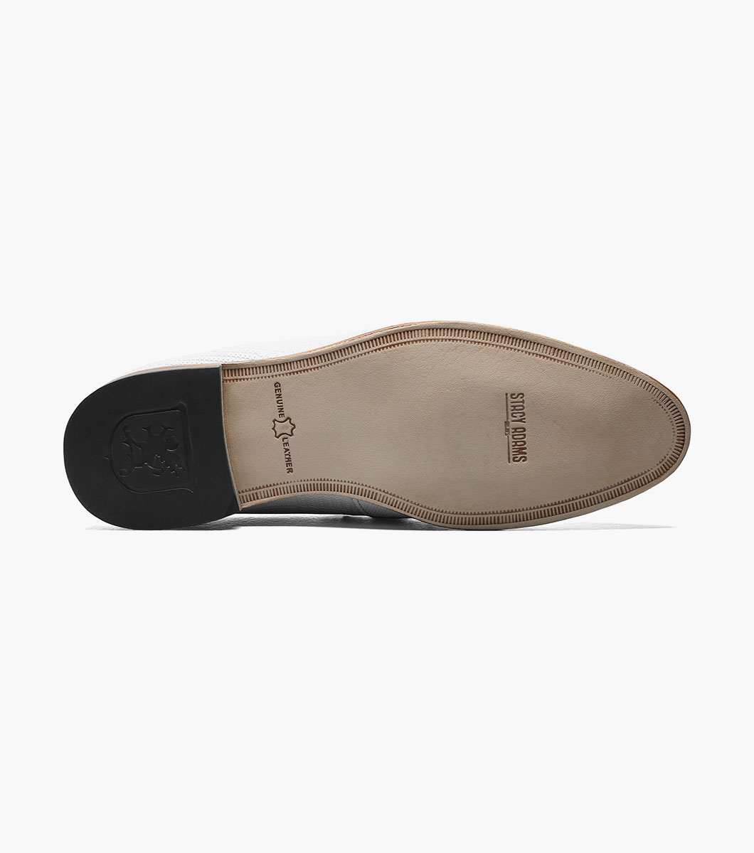 Bianchi Leather Sole Moc Toe Tassel Slip On