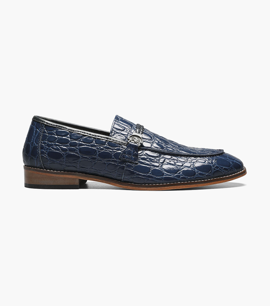 Bellucci Leather Sole Moc Toe Bit Slip On