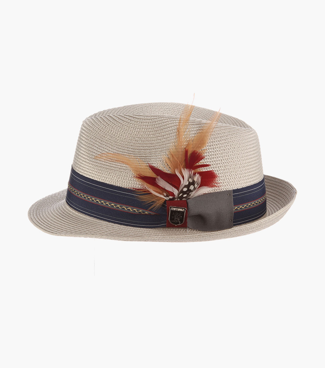Runyon Fedora Poly Braid Pinch Front Hat