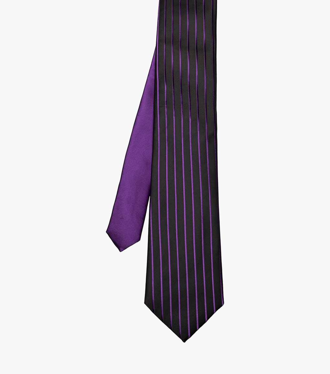 Formal Purple Tie and Hanky Set