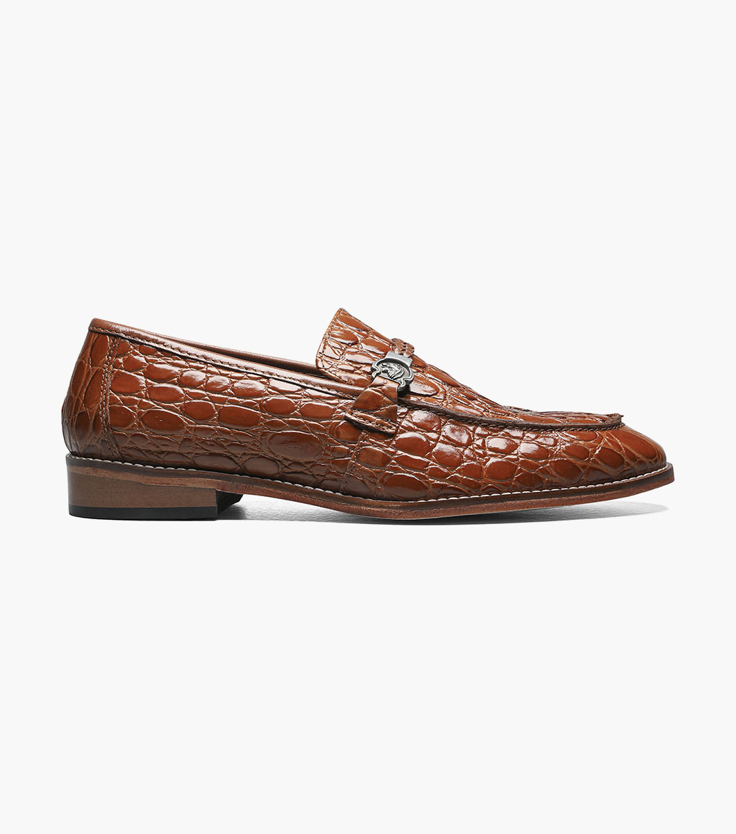 Bellucci Leather Sole Moc Toe Bit Slip On