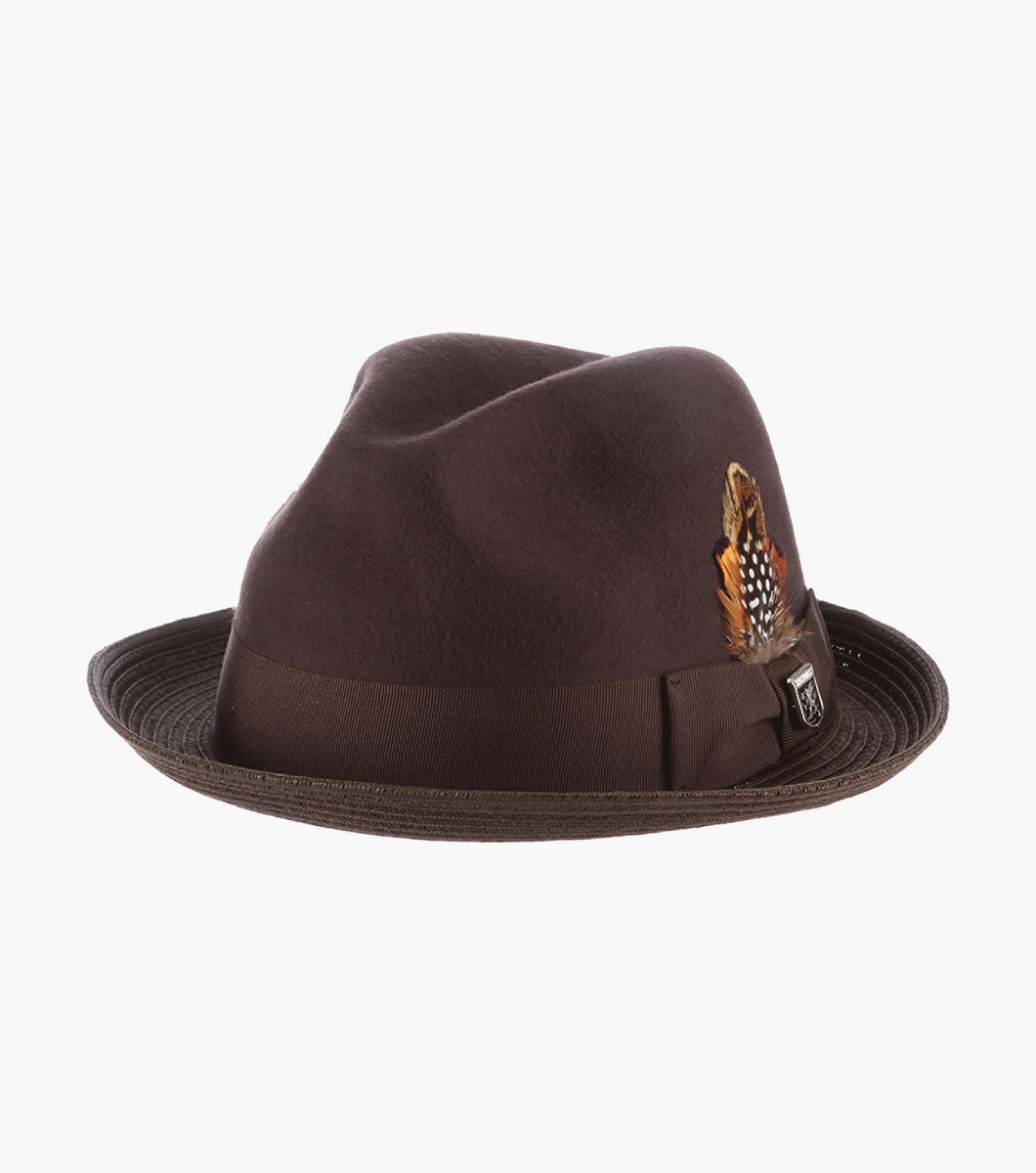 Fredon Wool Fedora Polyester Pinch Front Hat