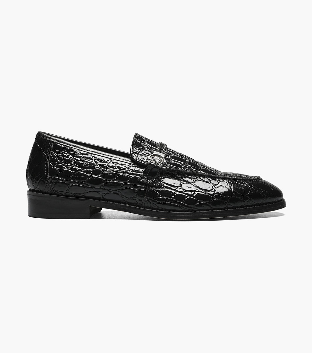 Bellucci Leather Sole Moc Toe Bit Slip On