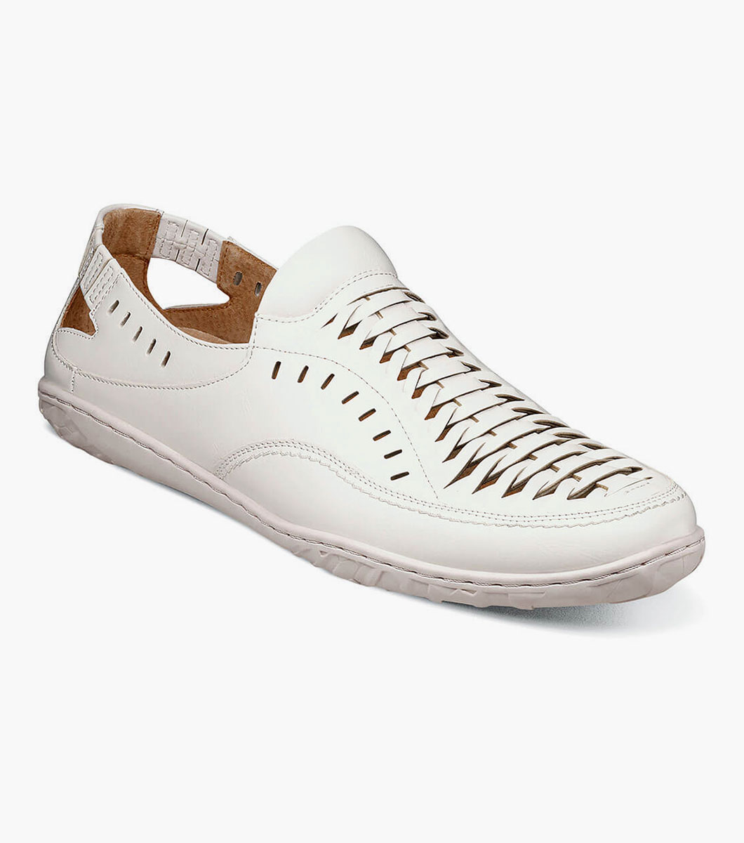 Ibiza Woven Vamp Moc Toe Slip On