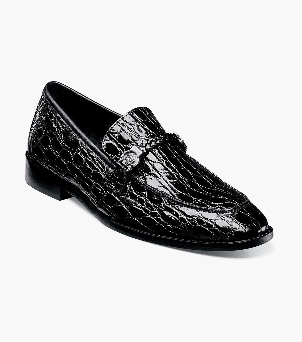 Bellucci Leather Sole Moc Toe Bit Slip On