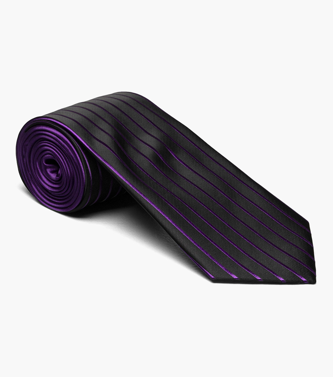 Formal Purple Tie and Hanky Set