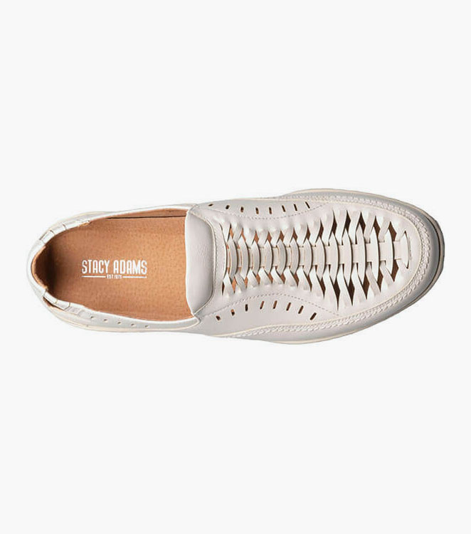 Ibiza Woven Vamp Moc Toe Slip On